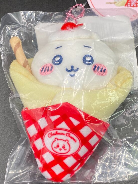 Chiikawa Crepe Mascot (C) Key Chain Plush Doll Cute Kawaii NWT - Picture 2 of 10
